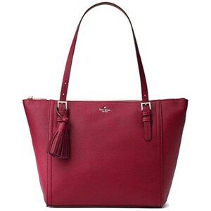 NWT Kate Spade New York Orchard Street Maya Pebbled L Leather Tote Bag Blackberr